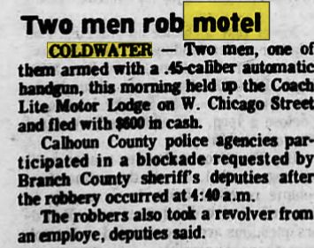 Chester Motel (Econolodge) - Jan 1976 Robbery (newer photo)